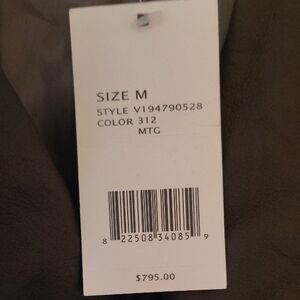 Vince Olive Green Leather Jacket